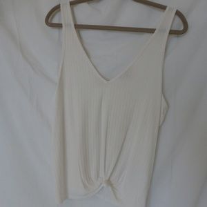 ribbed v-neck tank top